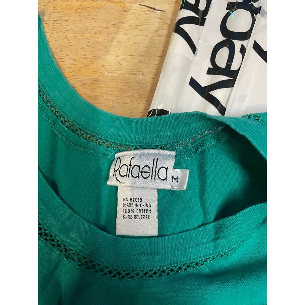 RAFAELLA Tank Top, Teal Embellishment Around Neck, M - Picture 3 of 5